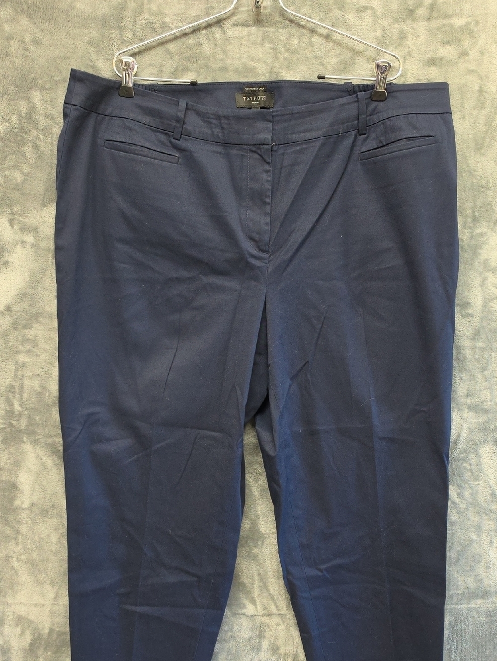Talbots Women's Dark Navy Straight Dress Pants Ankle & Cropped Size 20W